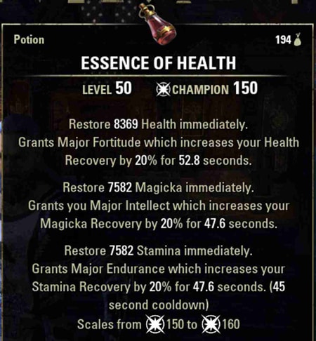 Best Potions In Eso